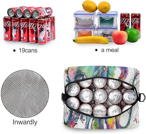 Miniatura 10 de Fireworks Phoenix - Lonchera aislada para mujeres y hombres, con correa de hombro desmontable para oficina, escuela, picnic, senderismo