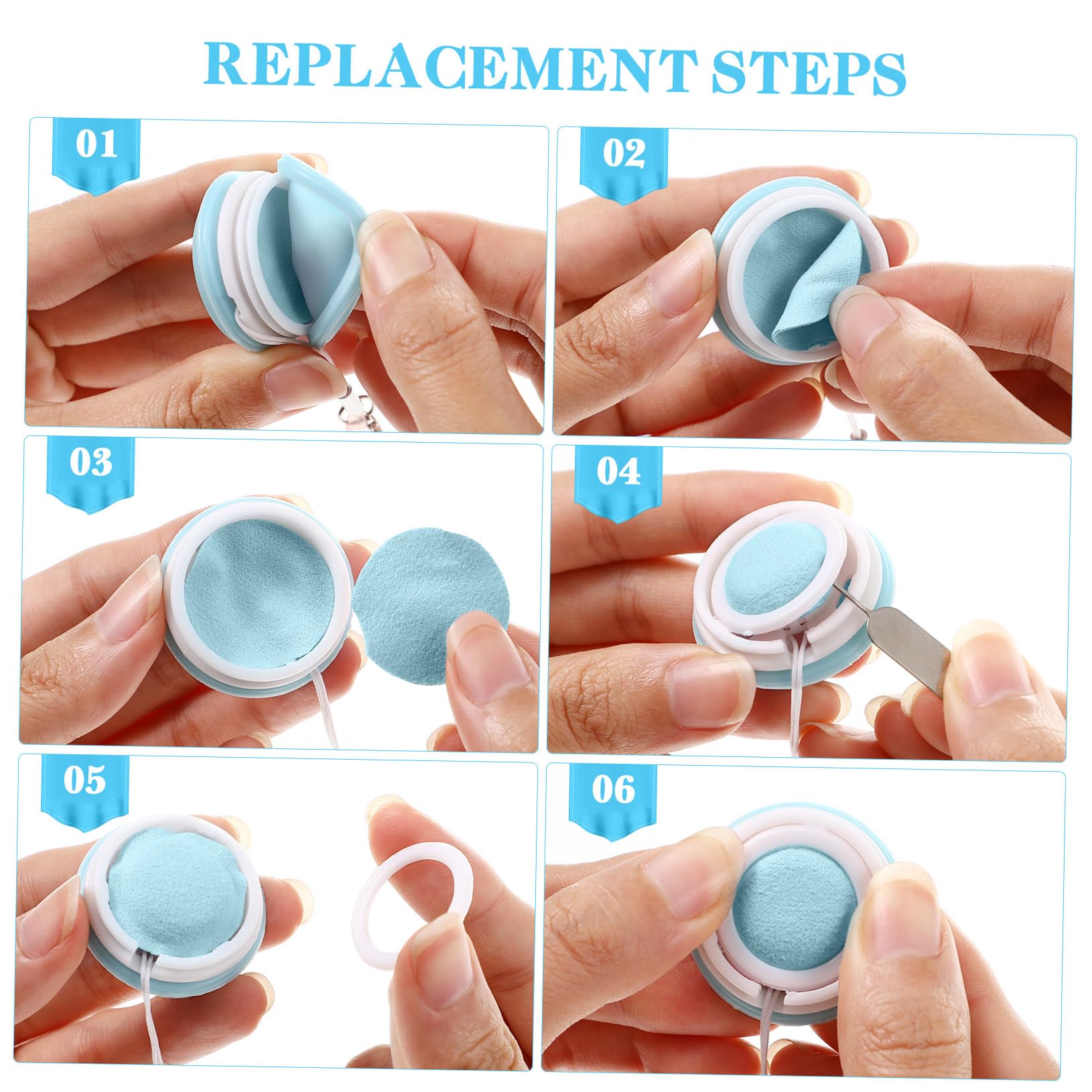 HOMSFOU Kit 4 Pezzi Panni Pulizia Schermo Smartphone e Computer in Silicone e Pp, Rimuove Olio, con Laccio Portachiavi come Regalo Colore Casuale