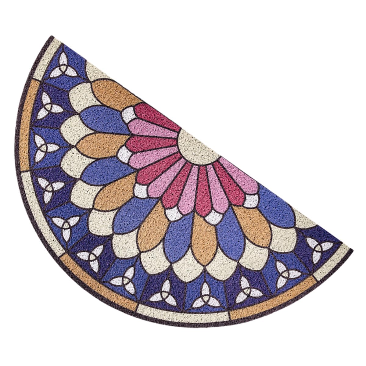 ABOOFAN 1pièce Tapis Entrée Demi-Lune Antidérapant Paillasson Coil Résistant à Usure Tapis Anti-salissures pour Maison et Extérieur Sécurité et Décoration Intérieure