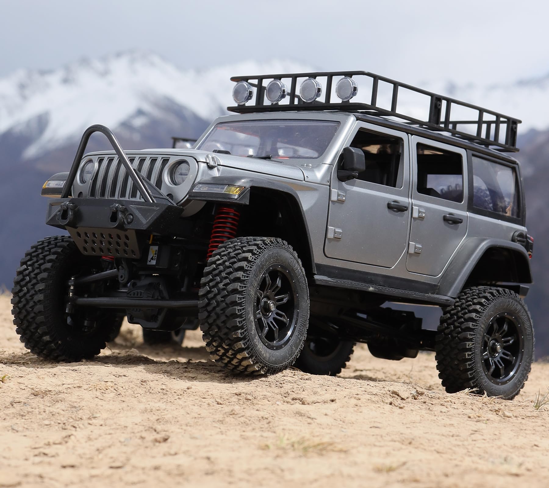 1/12 RC Crawler RTR, MN-128 Off-Road Truck, 4x4 RC Rock Crawler with 2.4G Remote Control RC Jeep Car Model for Adults Hobby Gifts (Gray)