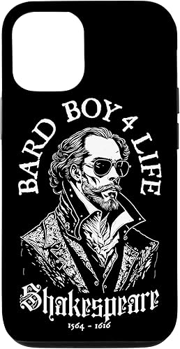 iPhone 1212 Pro Funny William Shakespeare Gafas de sol Bard Boy 4 Life Case
