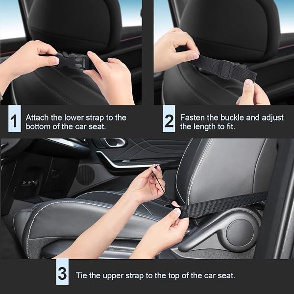 Romon Protections Dossier de Siège Voiture Enfant, Organisateur Voiture pour Enfant Imperméable Anti-Salissures, Noir - 5