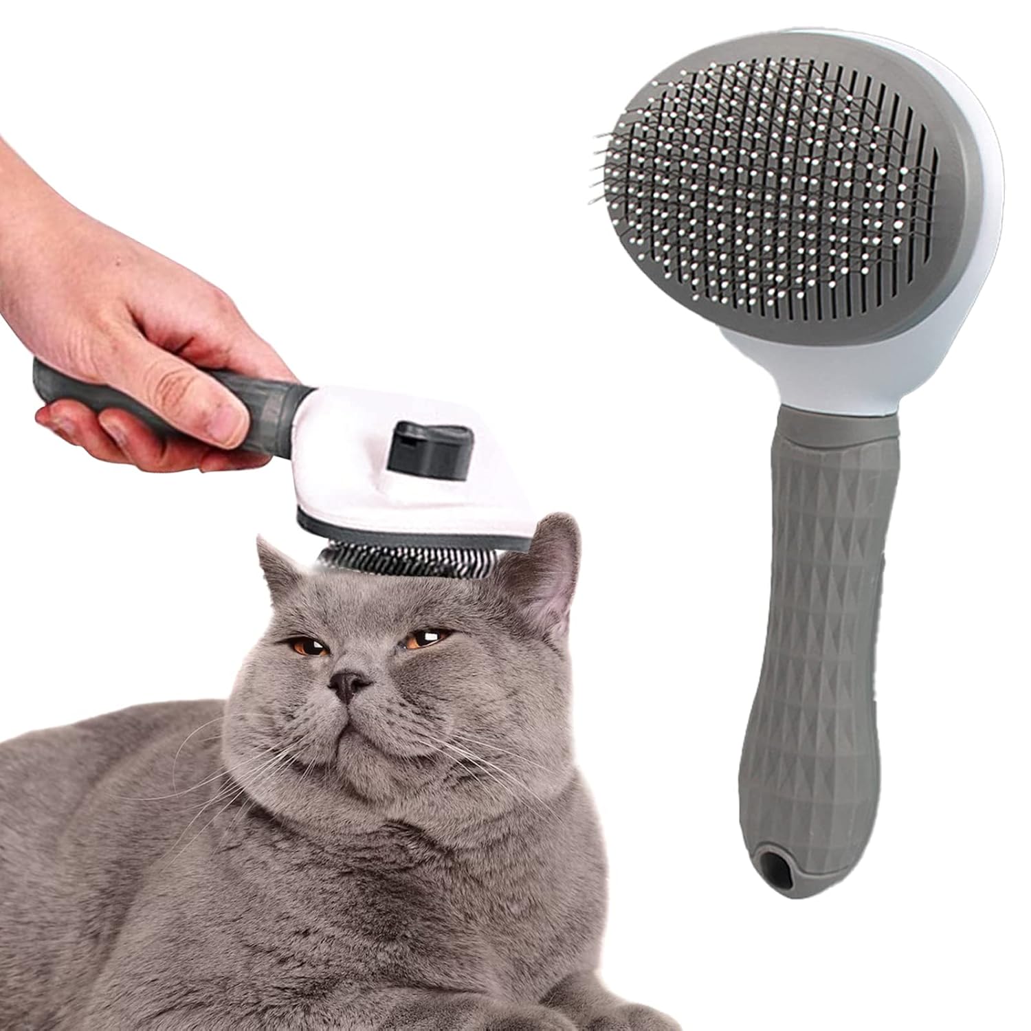 Cat Brush for Shedding Grooming Pet Self Cleaning Slicker