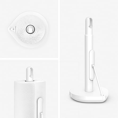 Miniatura 2 de simplehuman Soporte para toallas de papel con brazo de tensión, acero inoxidable blanco