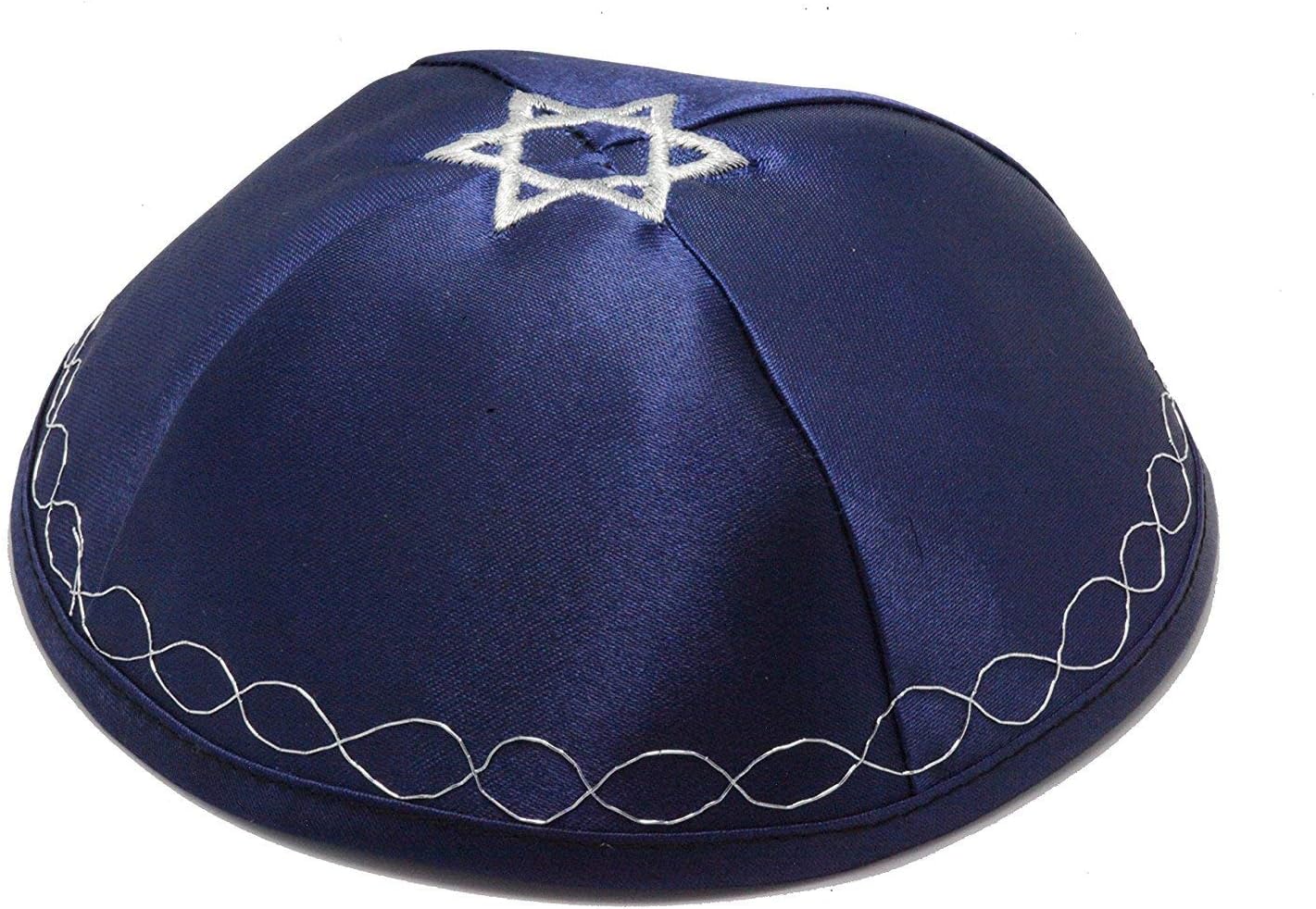Kippah with Flag of Israel (Star of David on Top)