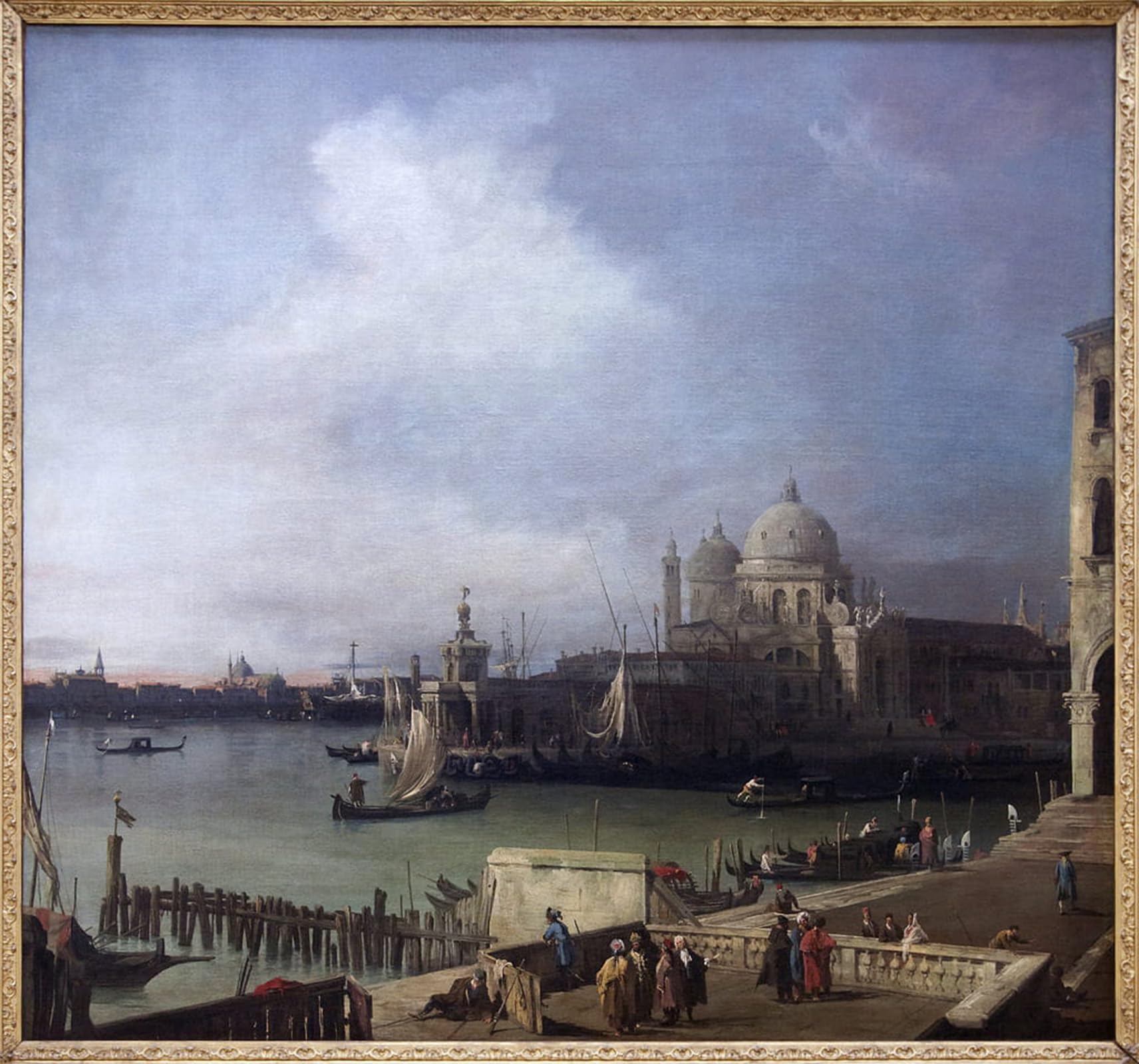 PMEFGJDPE Famous Painting Pictures Paintings Canvas Prints View of Venice by Canaletto Wall Art Graffiti for Home Decor 60x90cm