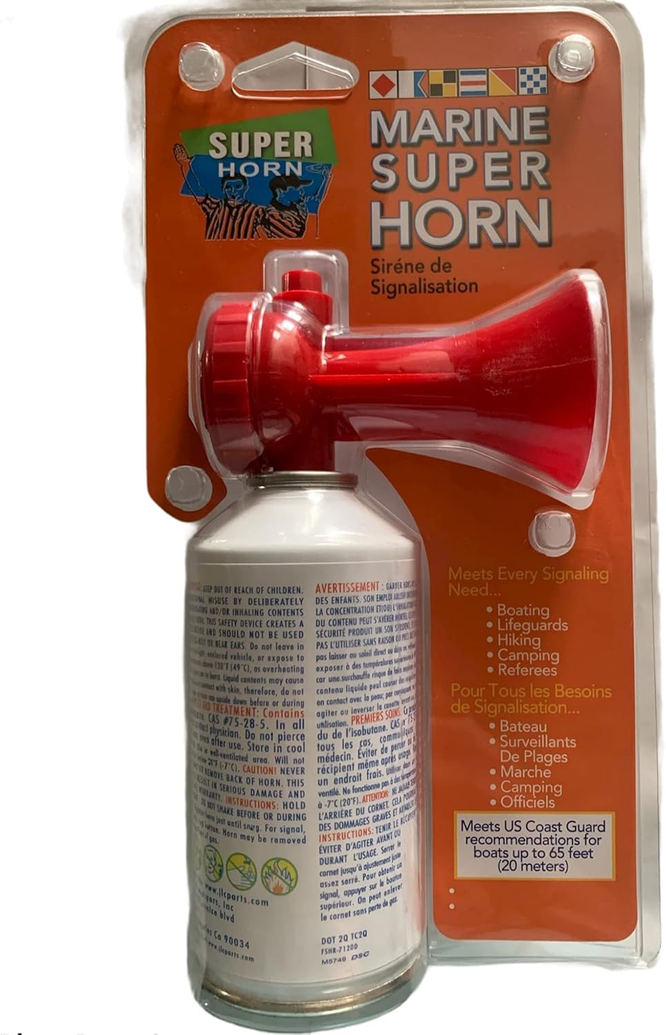 Air Horn – Large Size (8.3 oz), Loud 1 Mile Range, Meets EPA & USCG Standards – Great for Boat & Marine Safety, Ideal for Sporting Events Emergency