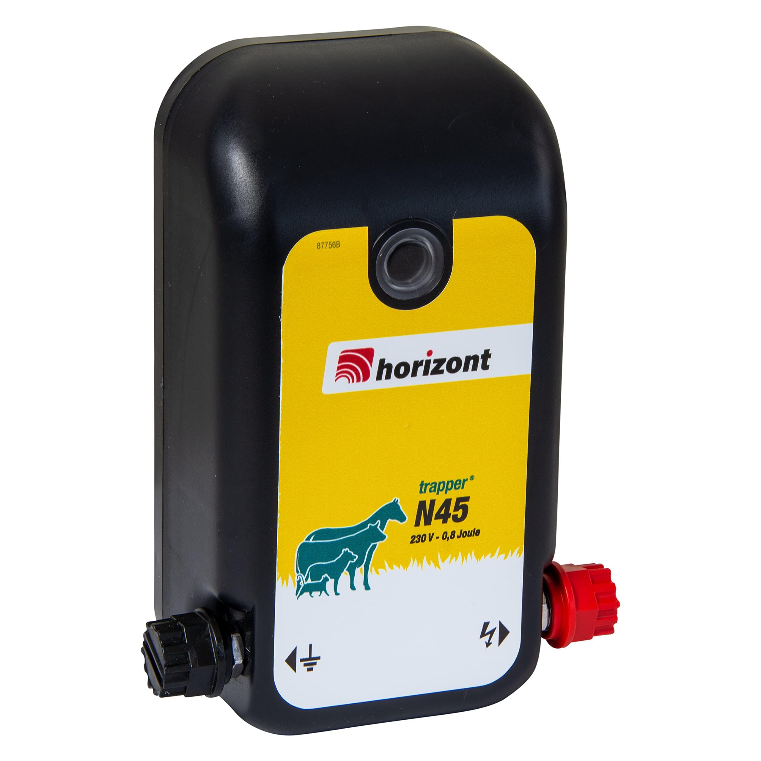Recinzione elettrica Horizont trapper N45, 230 V, con indicatore di attività, per recinzioni piccole, principianti e hobbisti, struttura resistente agli urti