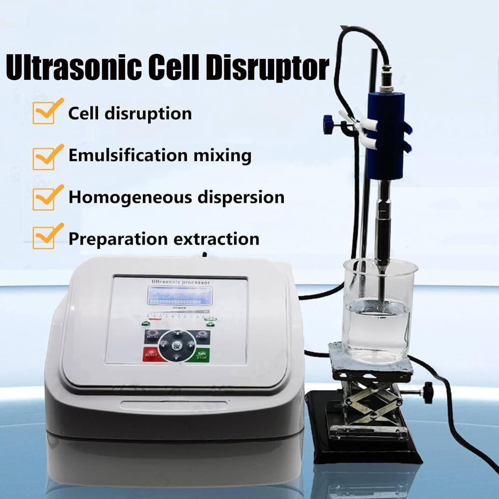 800 W Ultraschall-Prozessor | Zelldisruptor-Mischer | Ultraschall-Homogenisator | Ultraschallprozessor | Digitale Steuerung | 2 Modi 1-99-Stunden-Timer