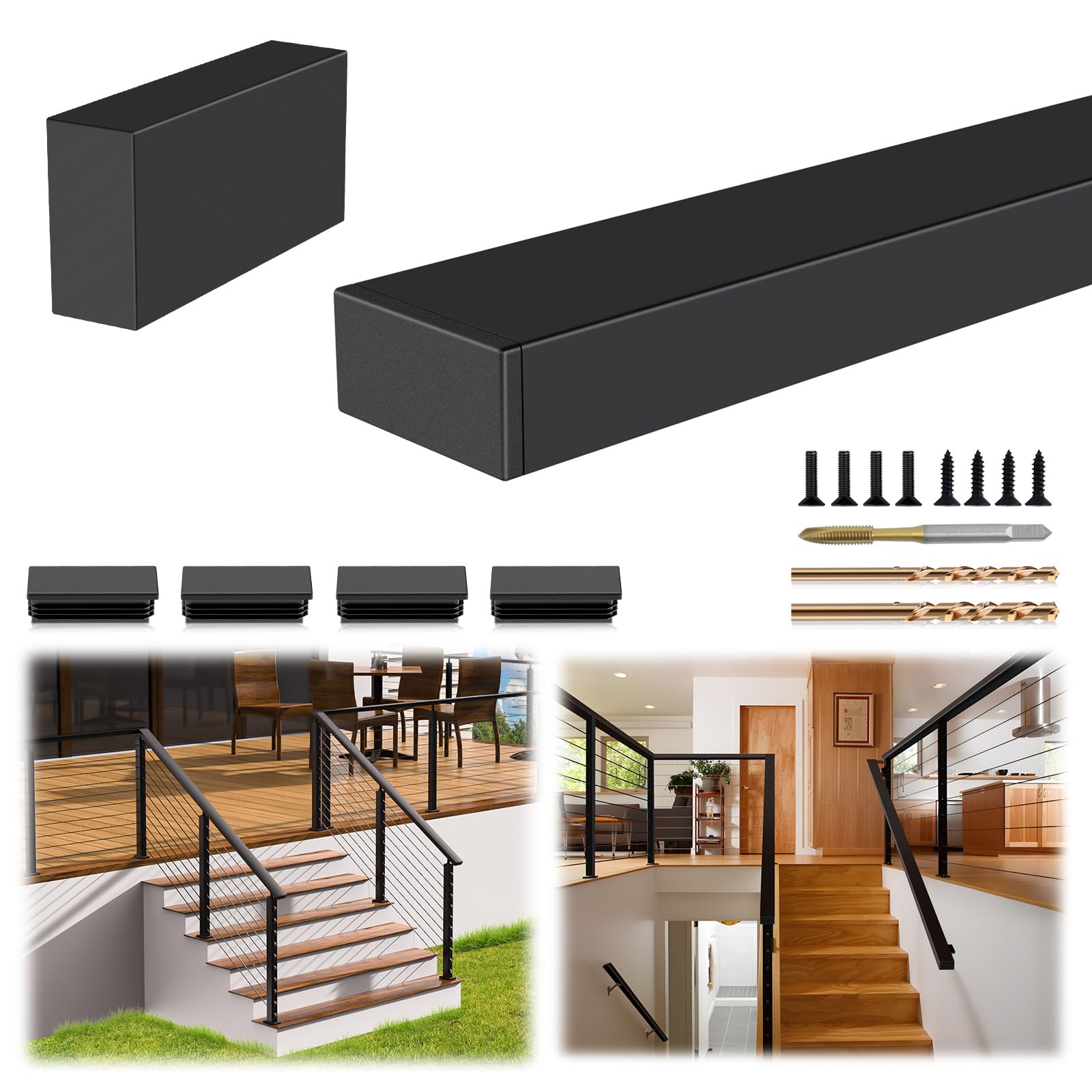 Zylorix 6'6" Stainless Steel Handrail - Durable & Stylish -10 Zylorix 6'6" Stainless Steel Handrail - Durable & Stylish -10