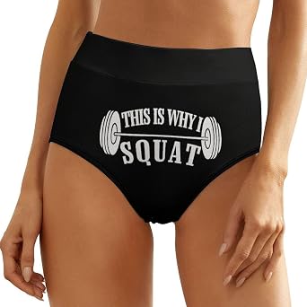 BAIJIAOYUN Im A Virgin High Waisted Underwear for Women Panties Bikini High Cut Briefs