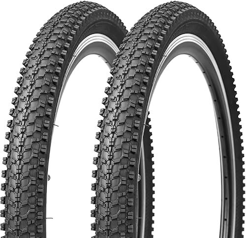 WEEROCK MTB Bike Tire Two Pack 24/26/27.5/29 Inch Tire Folding Bead Replacement Tyre 24 x1.95/26 x 1.95/27.5 x 1.95/29 x 2.1 Mountain Bicycle Tires