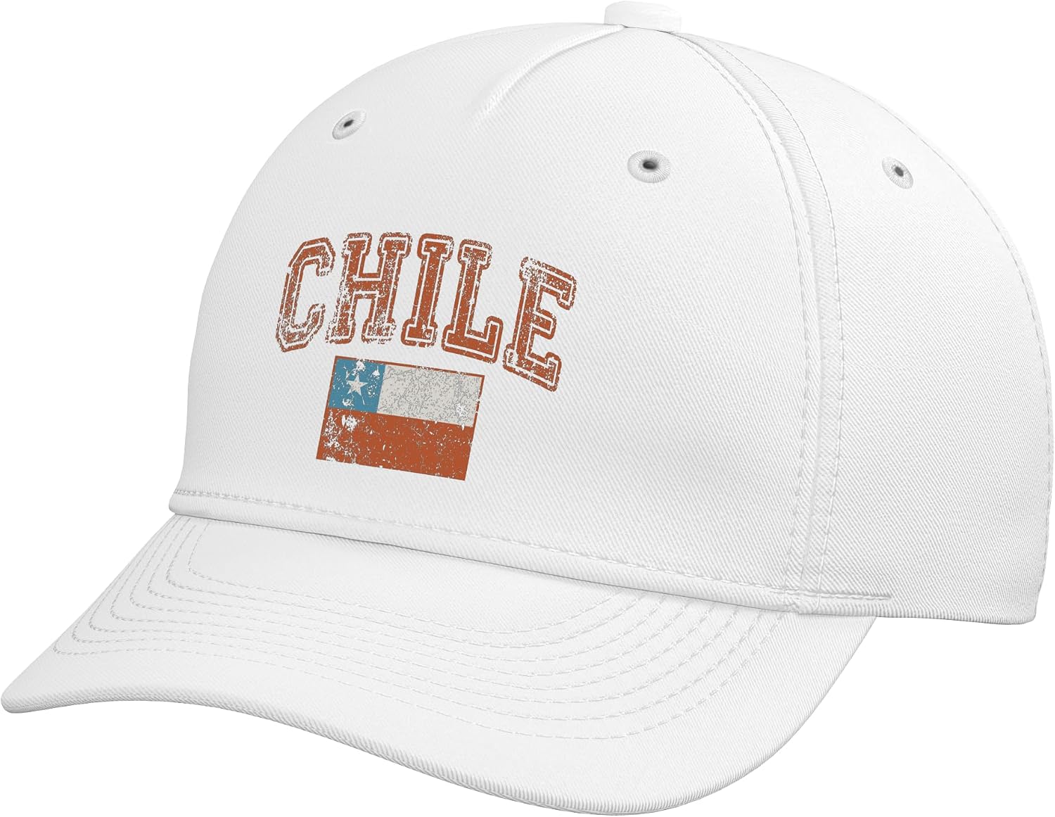 Vintage Retro Faded Chile Flag Chilean Pride Adjustable Baseball Hat