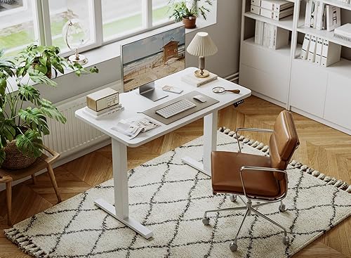 Miniatura 2 de FAMISKY Escritorio ajustable de pie, escritorio de oficina en casa, escritorio ajustable de altura de 44 x 24 pulgadas, estación de trabajo