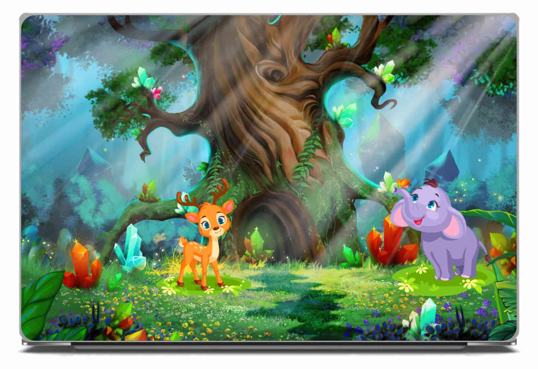 DivineDesigns Jungle Animals Laptop Sticker (Size :- 16 X 11 inch)-image-18