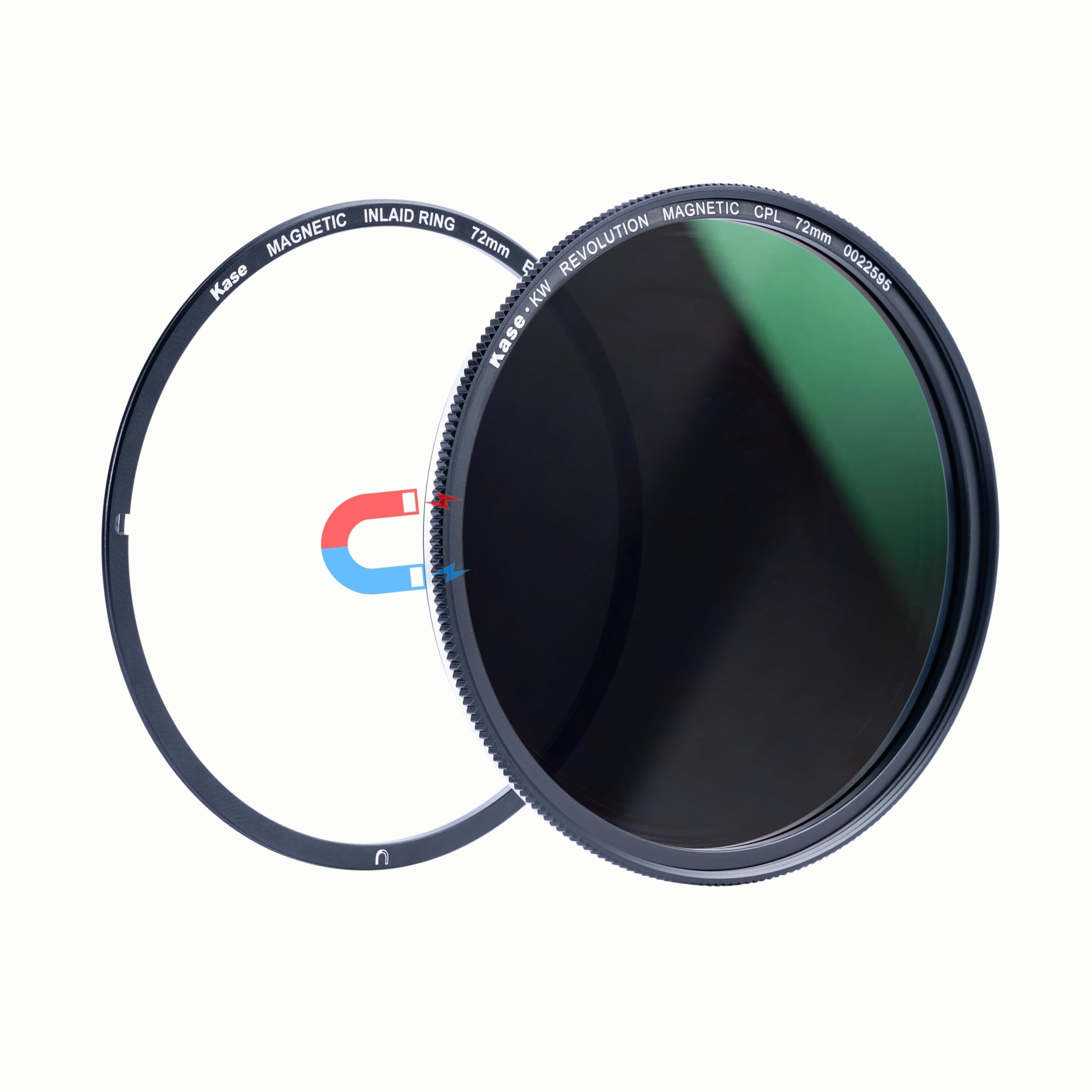 Kase 67mm Wolverine Revolution Plus Magnetic CPL Circular Polarizer Filter with Inlaid Adapter Ring, Shockproof Tempered Optical Glass & Ultra-Low
