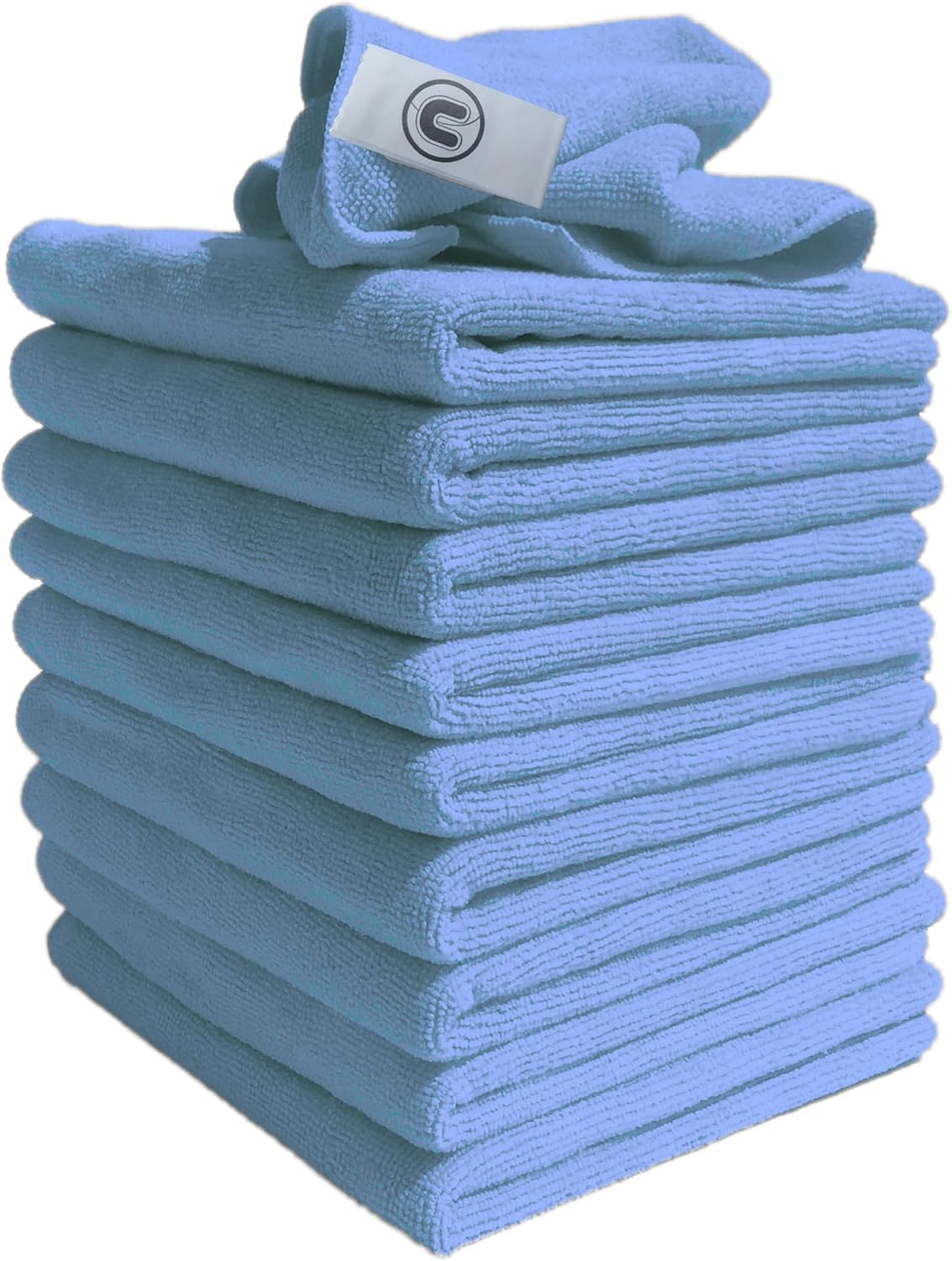 DCS Microfibre Cleaning Cloth, Blue, Pack of 10, Large Size: 40x40cm. Super Soft Premium Streak Free Washable Cloth Duster for Kitchen, Bathrooms, Surfaces, Mirrors, Car, Motorbike