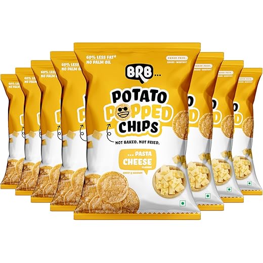 BRB Popped Potato Chips Pasta Cheese 48g