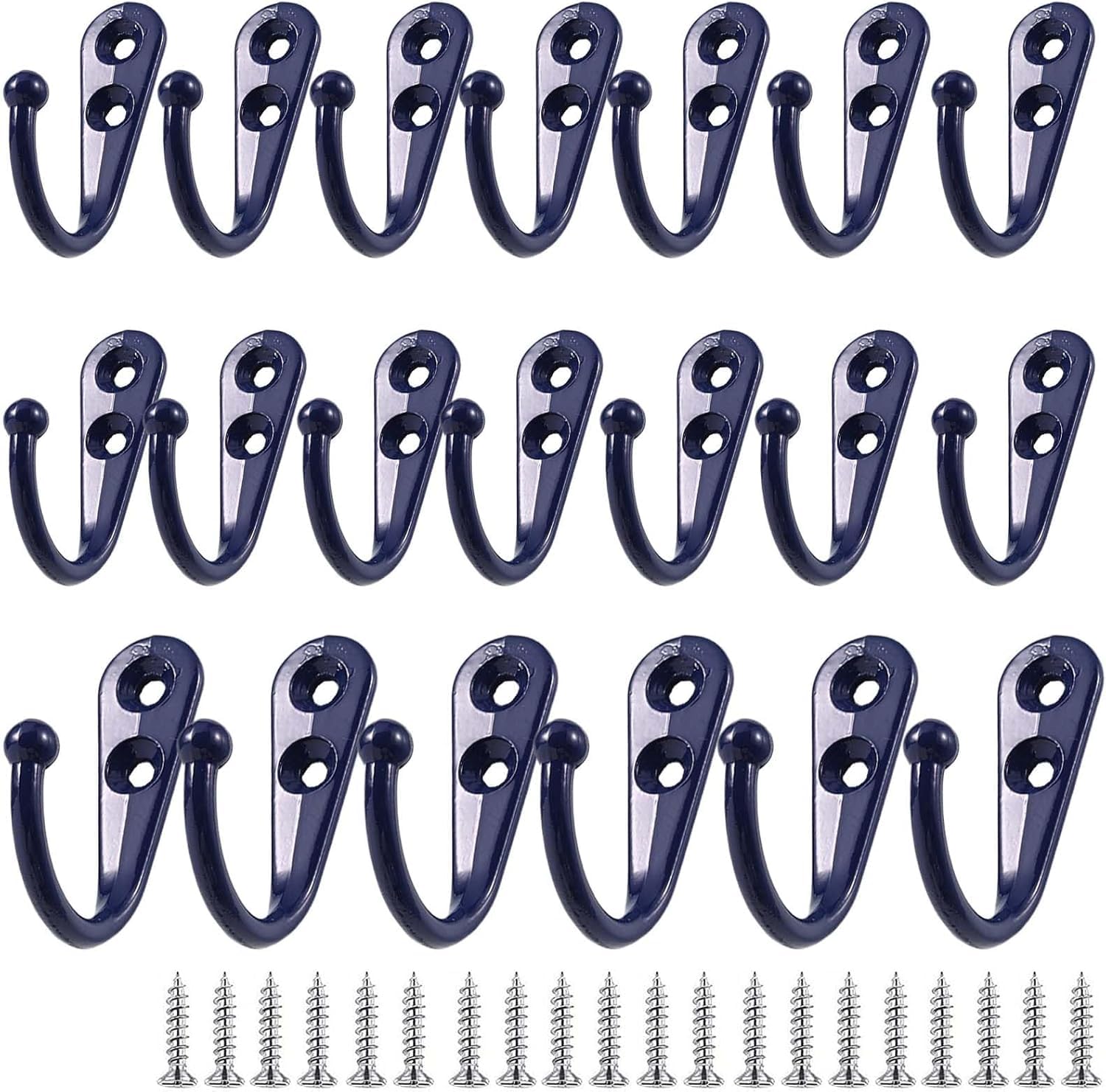 PAQWTYB Hooks, 20 Pack Vintage Metal Zinc Alloy Small Hooks