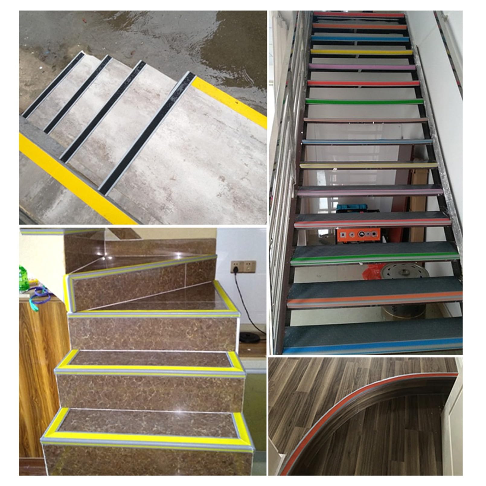 Perfil de PVC Autoadhesivo de Borde Para Escaleras, Protector Nariz de Escalera de Caucho Forma de L, Para Escalones de Escaleras Y Borde de Piscina, Tiras Antideslizantes Para Peldaños(Grayish red,3m