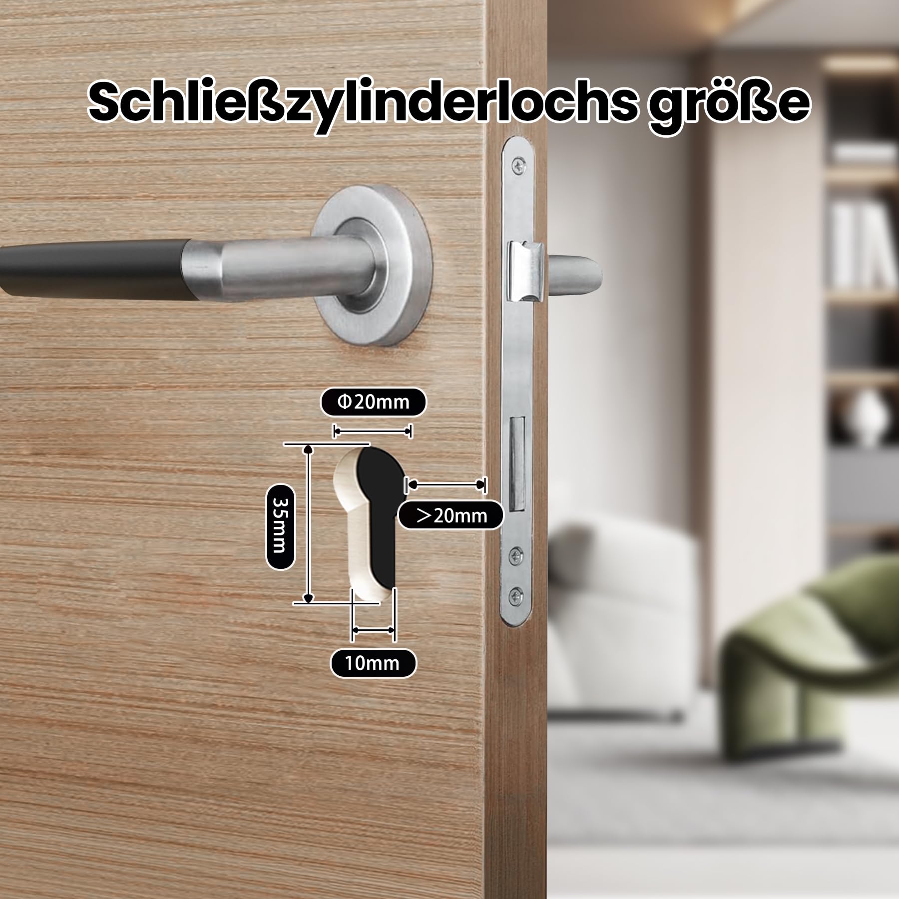 AVATTO Serrure de Porte Intelligente Verrou avec Empreinte Digitale, Cylindres de Serrures de Portes Électronique 70 mm (35/35) avec 2 Clés, Carte IC, Prise en Charge de l'Application Smart Life
