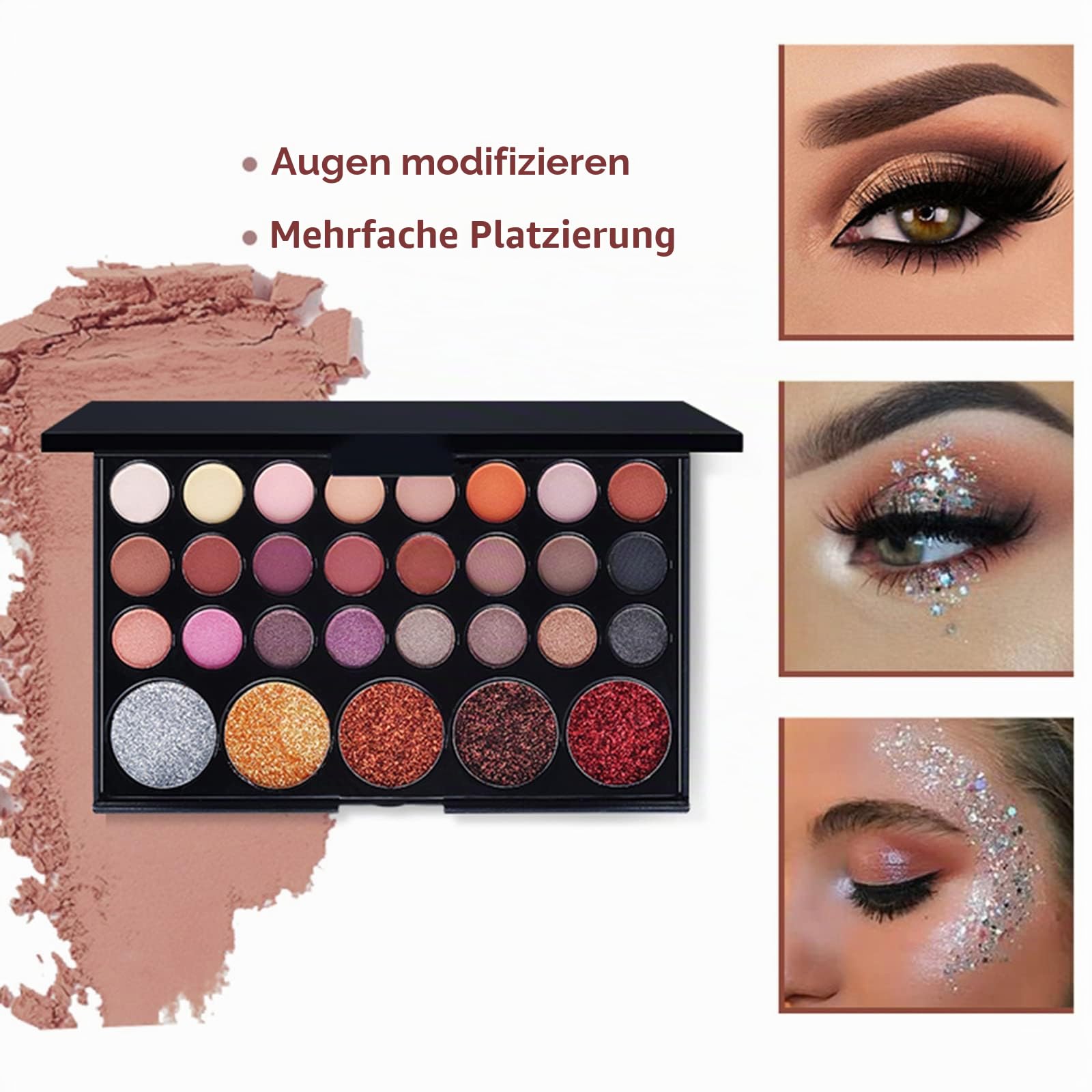 Make up Set Schminkset Cosmetics Schminkkoffer Kosmetik Geschenk Set Lipgloss Lidschatten Concealer Palette Puder Lippenstift Make-up Paletten für Gesicht, Augen und Lippen #4