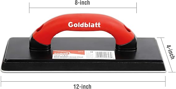 Goldblatt 4 x 12 Grout Float for Tile, Molded Rubber Grout Float