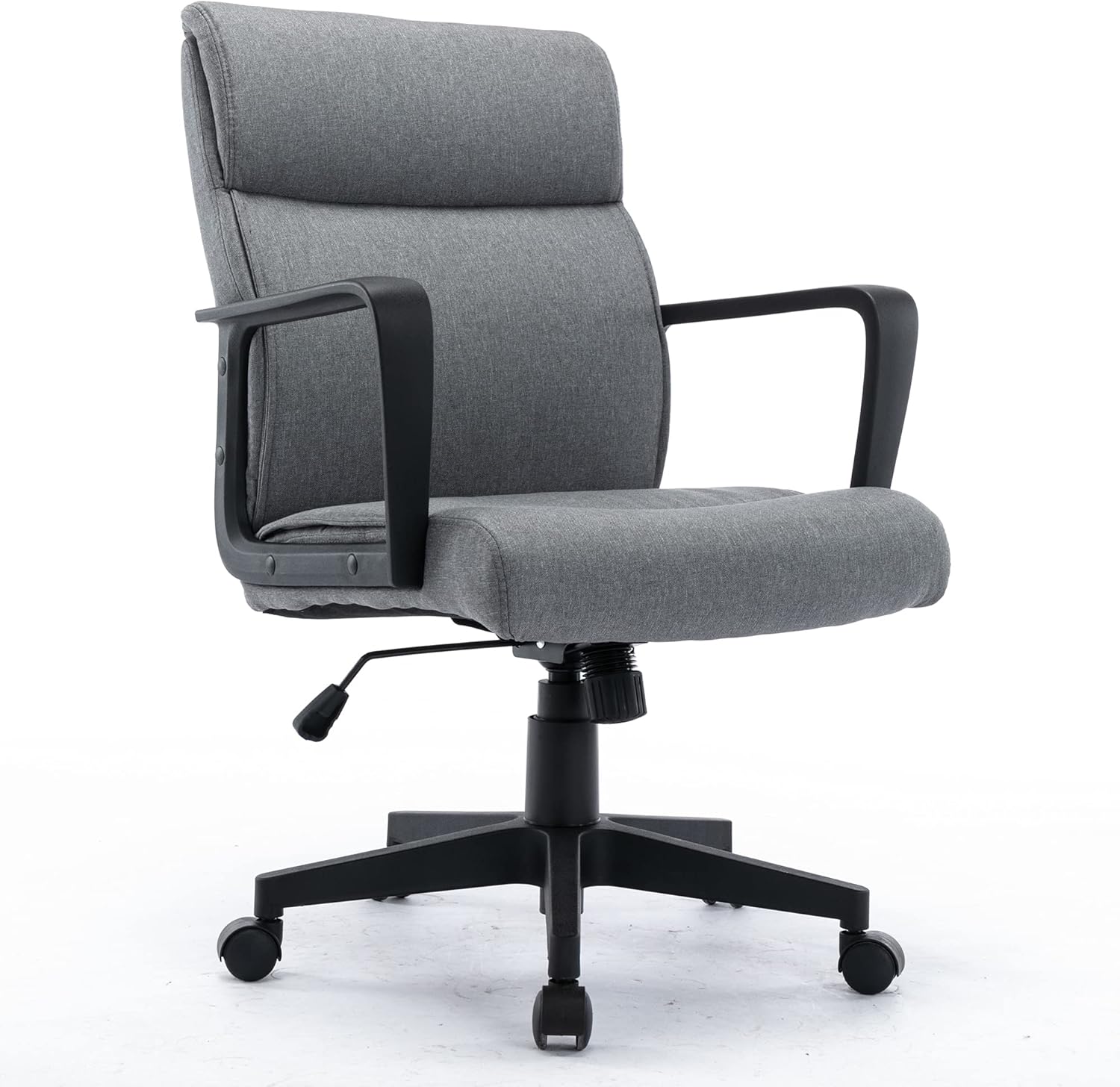 Office Chair Spring Cushion Mid Back Executive Desk Fabric