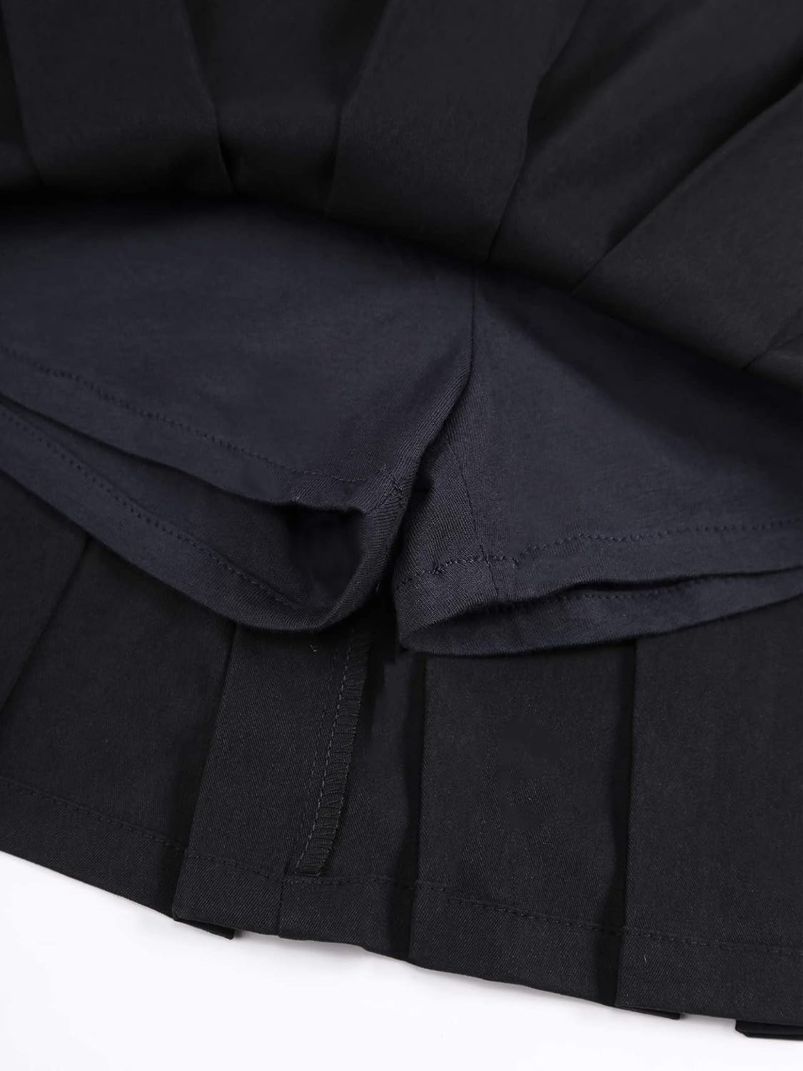 Kids Girls Solid School Uniform Pleated Scooter Skirt Pull On Skort Short Inserts Age 3-11