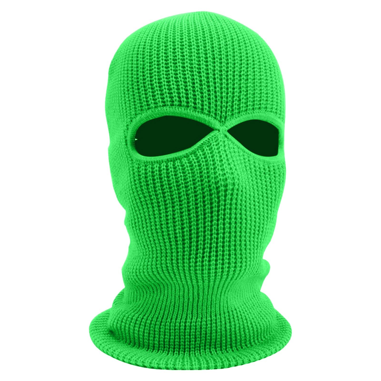 2-Hole Ski Knitted Face Cover Adult Winter Full Face for Outdoor Sports Ski Mask Warm Balaclava for Men