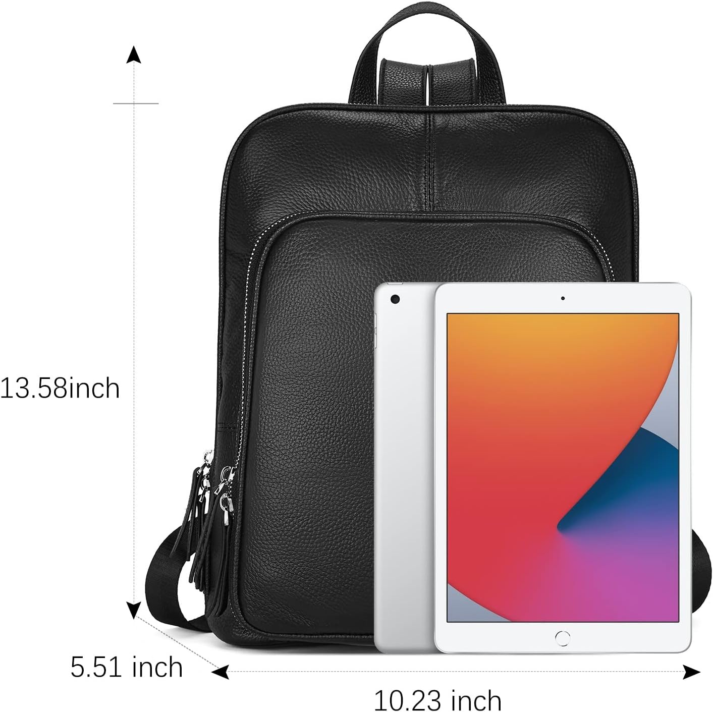 BOSTANTEN Genuine Leather Backpack Purse Casual College Travel Bags for Women - Image 5