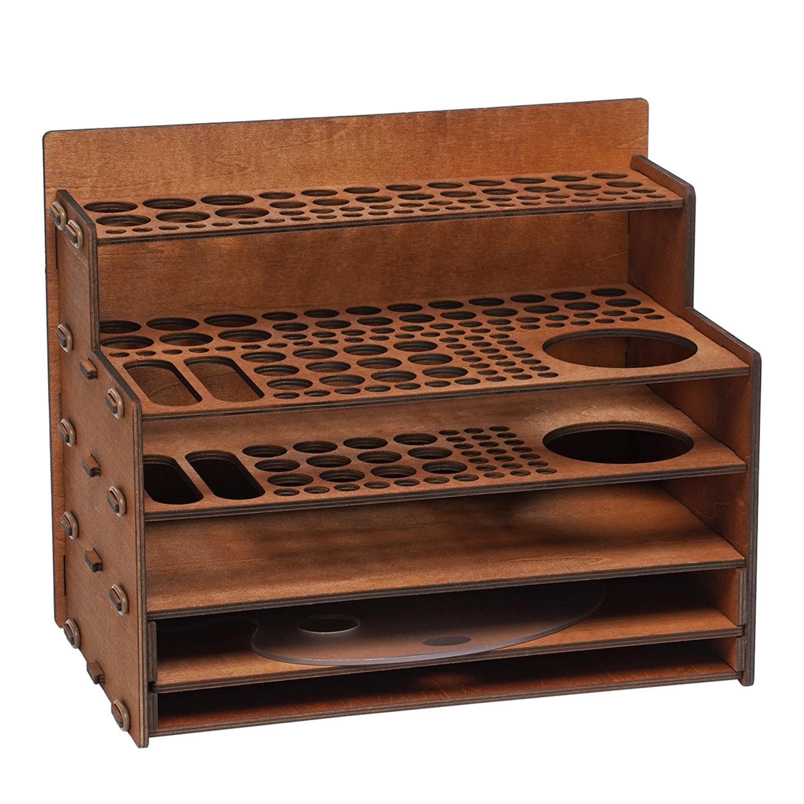 Organizador de Pinceles de Madera, Soporte de Escritorio, Soporte para Pinceles de Madera