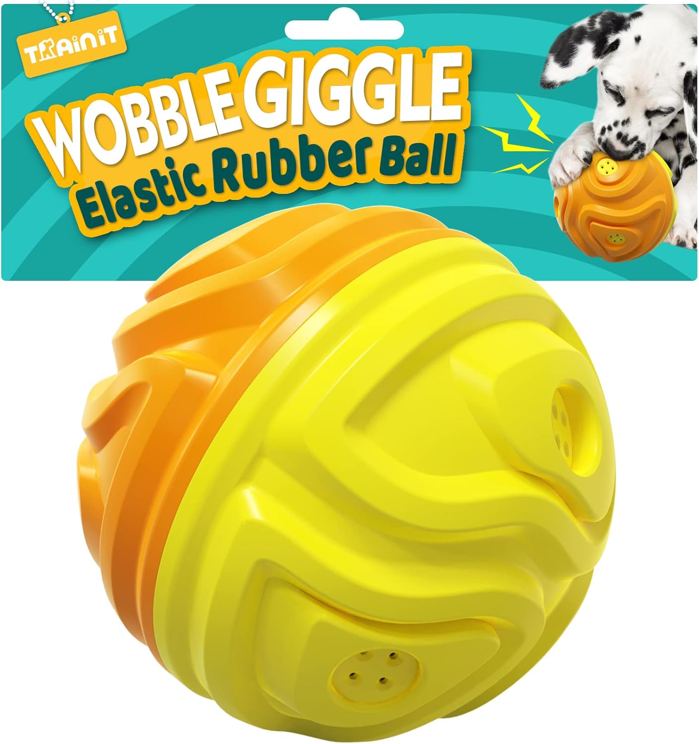 Pet Supplies Dog Giggle Ball Interactive Squeaky Toys Puppy Wobble