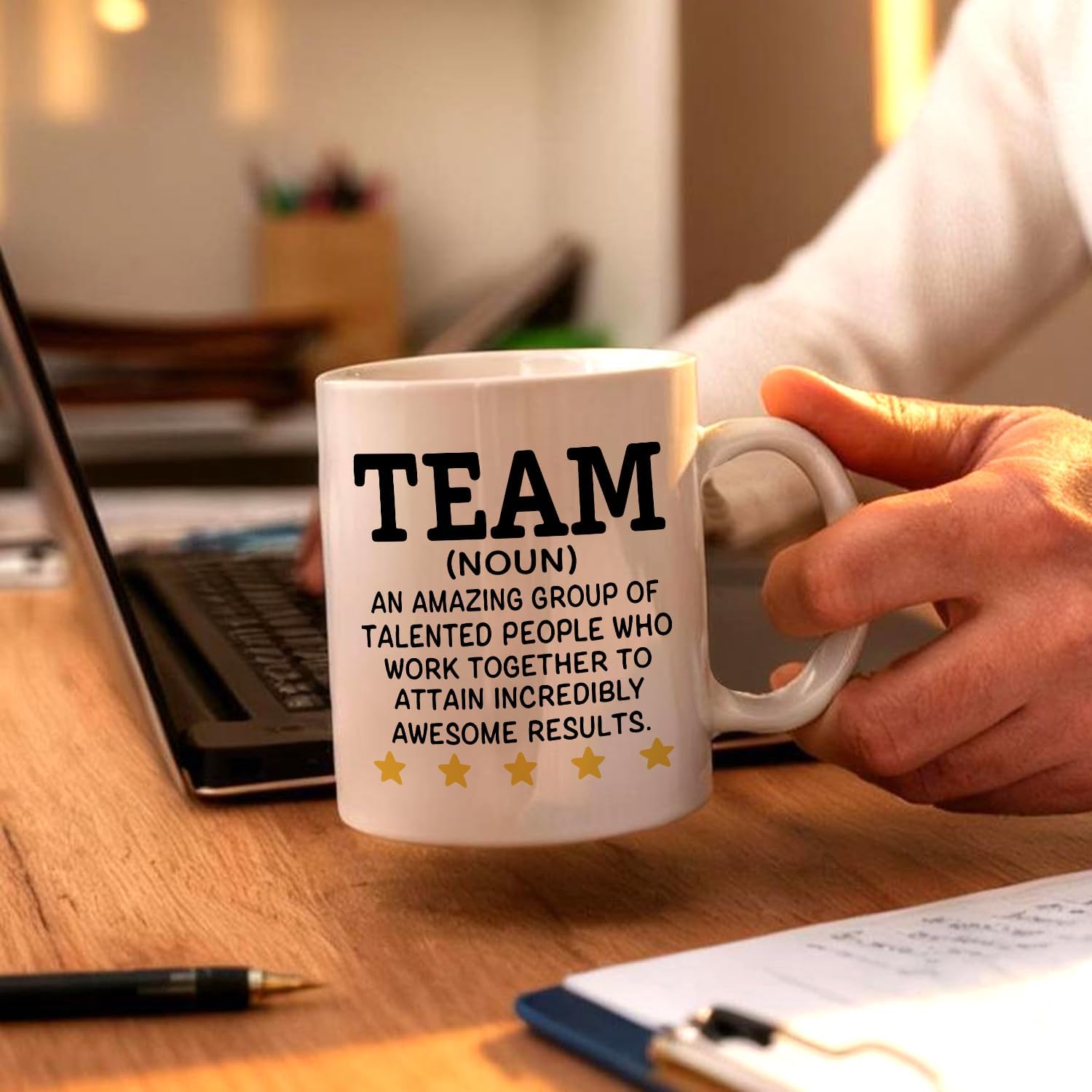 Funny Office Coffee Mug, Team Definition, 11oz Ceramic Double Sided Print Coffee Tea Cup, Inspirational Team Gifts for Employee Teammate, Appreciation Gifts for Women Men Coworker Assistant - Image 6
