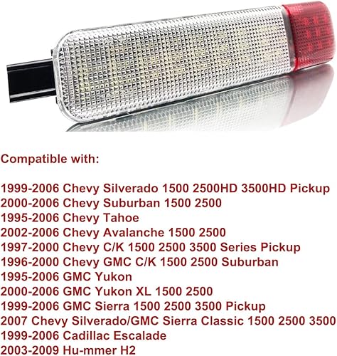 Miniatura 7 de Luces LED para panel de puerta compatibles con Chevy Silverado GMC CK Sierra 1500 2500 3500 Suburban Yukon Tahoe Hu-mmer H2 Escalade