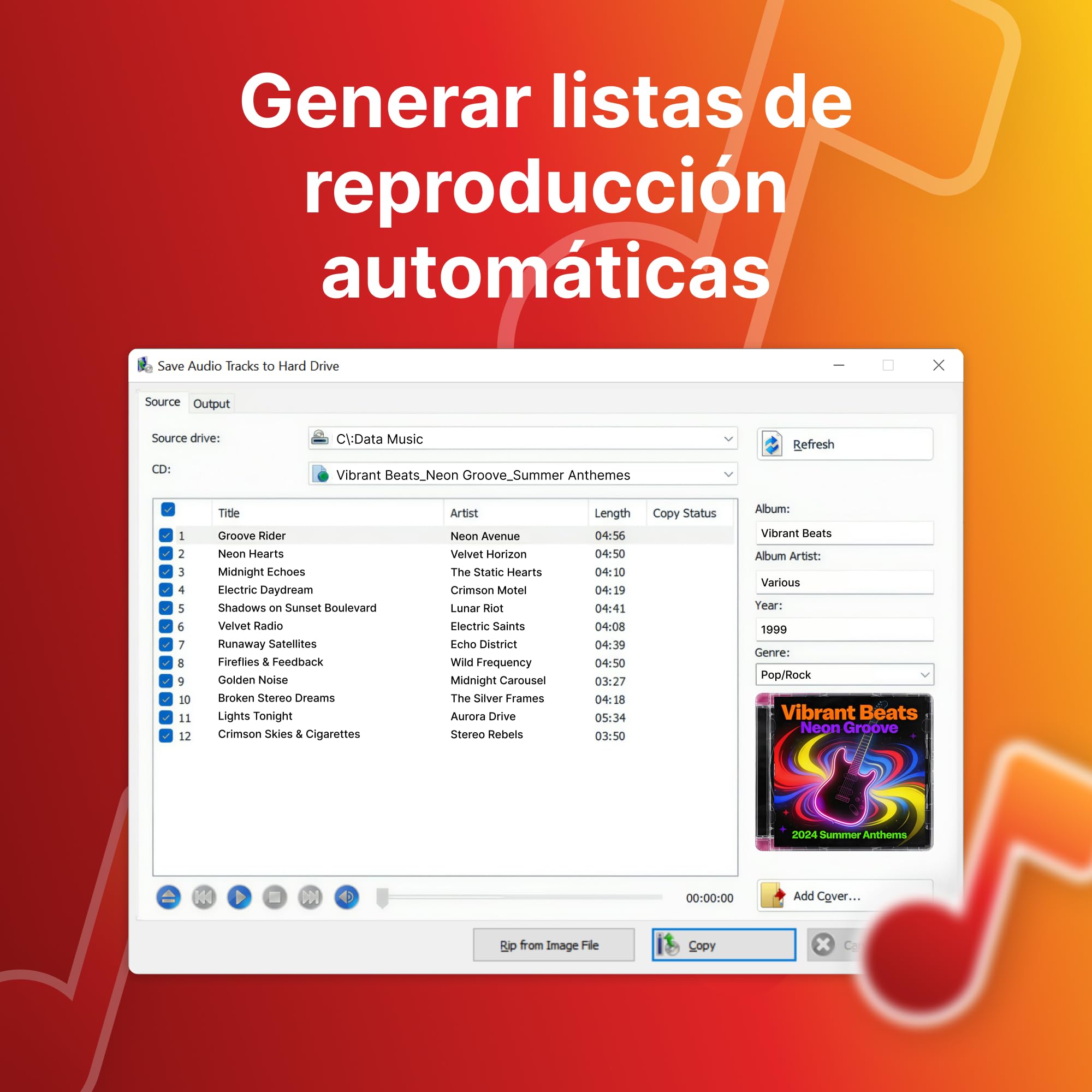 Nero CD Ripper Software | Convertir CD de audio a MP3, FLAC, AAC, WAV | Digitalizar música con reconocimiento Gracenote | Tecnología Burning ROM | Licencia de por vida | 1 PC | Windows 11/10/8/7