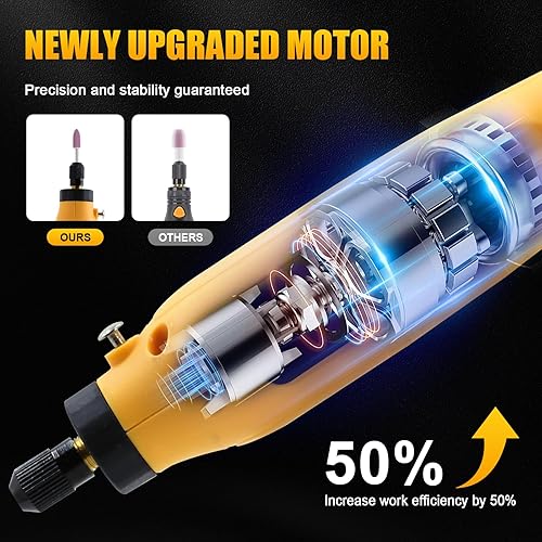 Miniatura 3 de Kit de herramientas rotativas inalámbricas para batería DEWALT de 20 V máximo, 6 velocidades con 25 accesorios, herramienta giratoria multiusos para