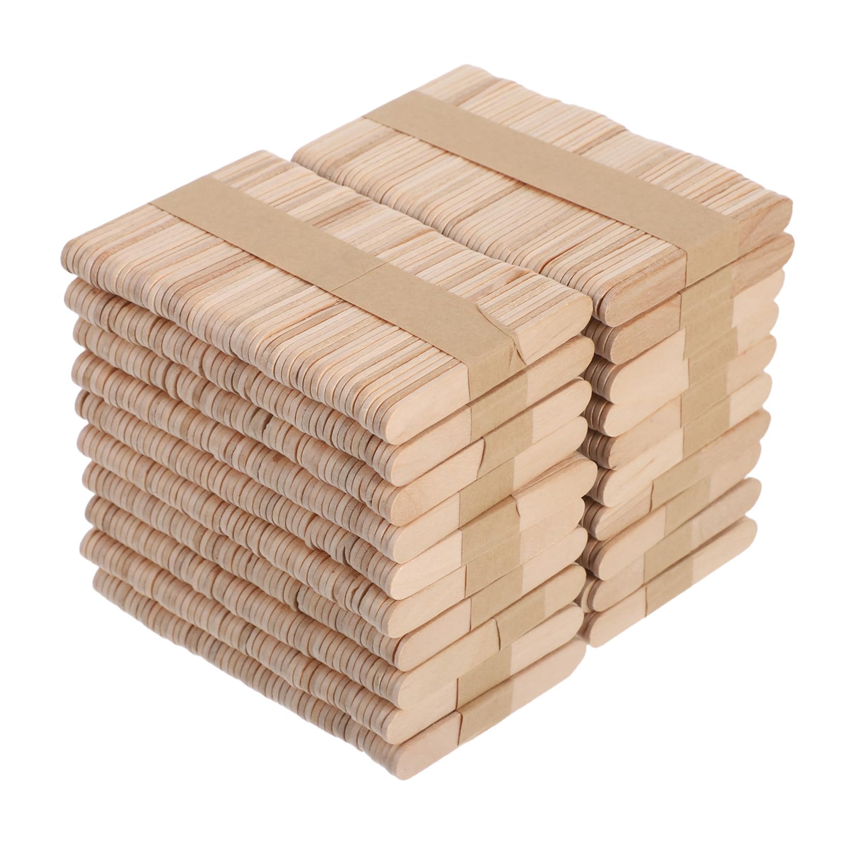 WOONEKY 1000pièces Lot de Bâtonnets Bois pour Bricolage Arts Plastiques Plantes et Loisirs Créatifs Sûrs et Naturels