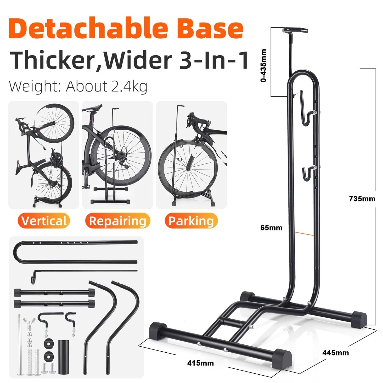 Fahrrad MontagestäNder Fahrradparkständer Fahrradgarage-Aufbewahrungshalterung Fahrradreparaturständer Fahrradwartungsständer Fahrrad ReparaturstäNder(3-in-1 A)