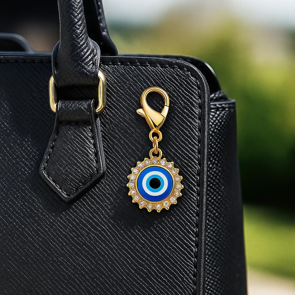 Evil Eye Keychain, Good Luck Keychains Bag Charms for Women image 2