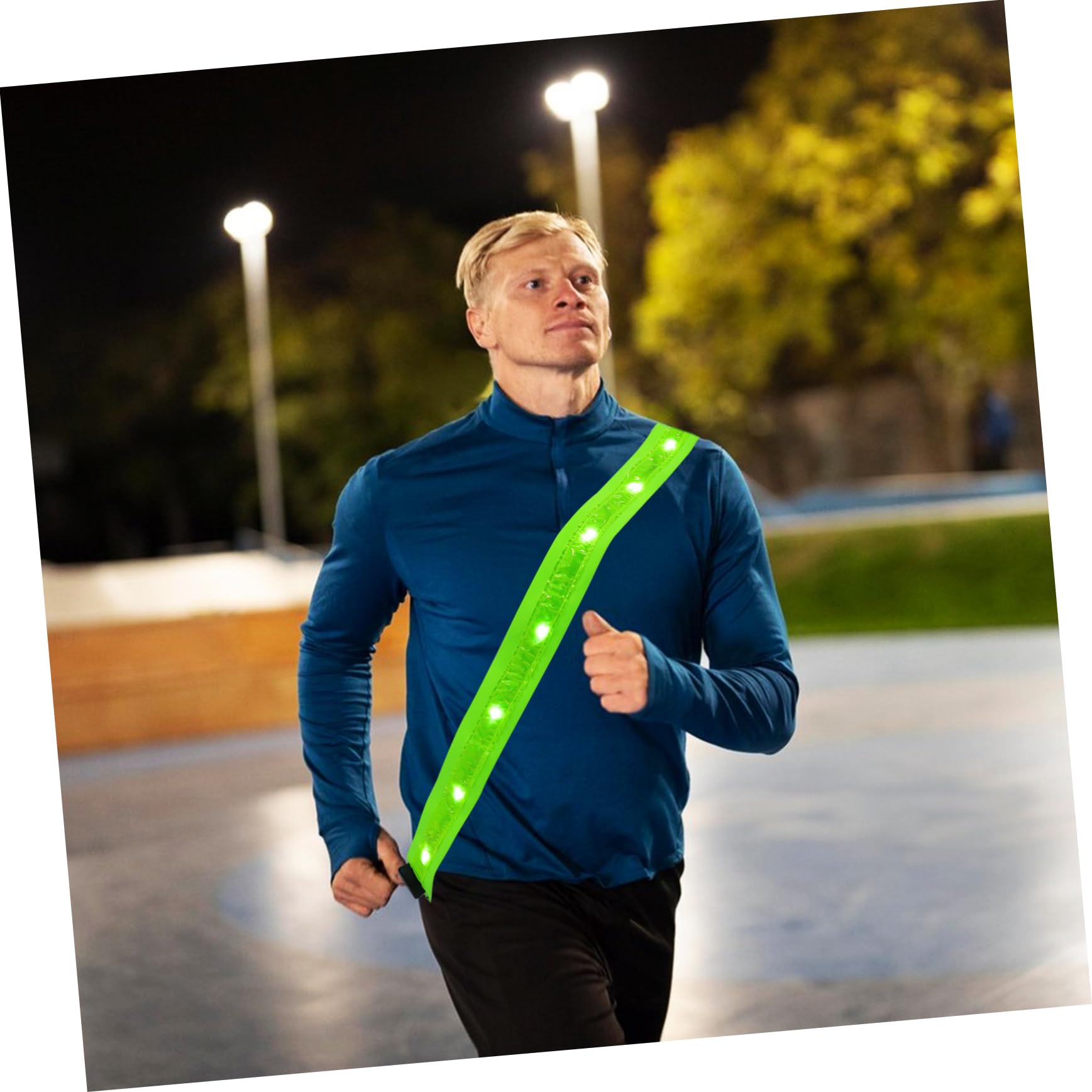 Bretelles croisées Lumineuses Lumière LED Bande LED lumières LED Ceinture d'épaule à LED rougeoyante Brassard de Course à Pied Ceinture Lumineuse Ceinture LED Nylon Vert
