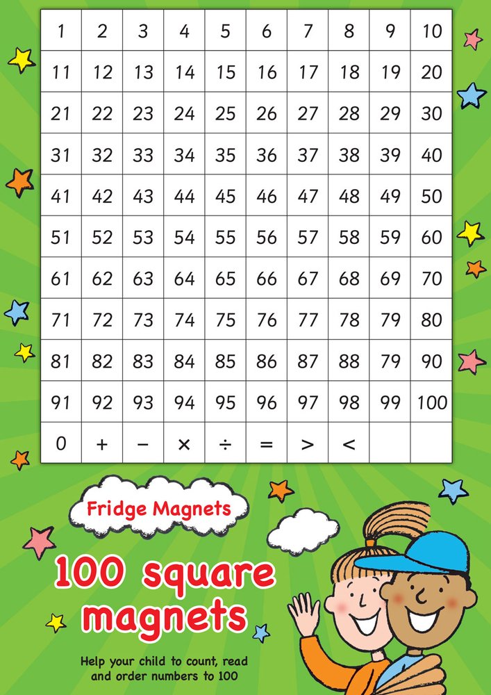 Scholastic Fridge Magnets - 100 Square Maths Magnets