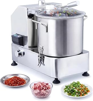 CLIVIA 9L Commercial Food Processor Bowl Cutter, 1800W Variable Speed