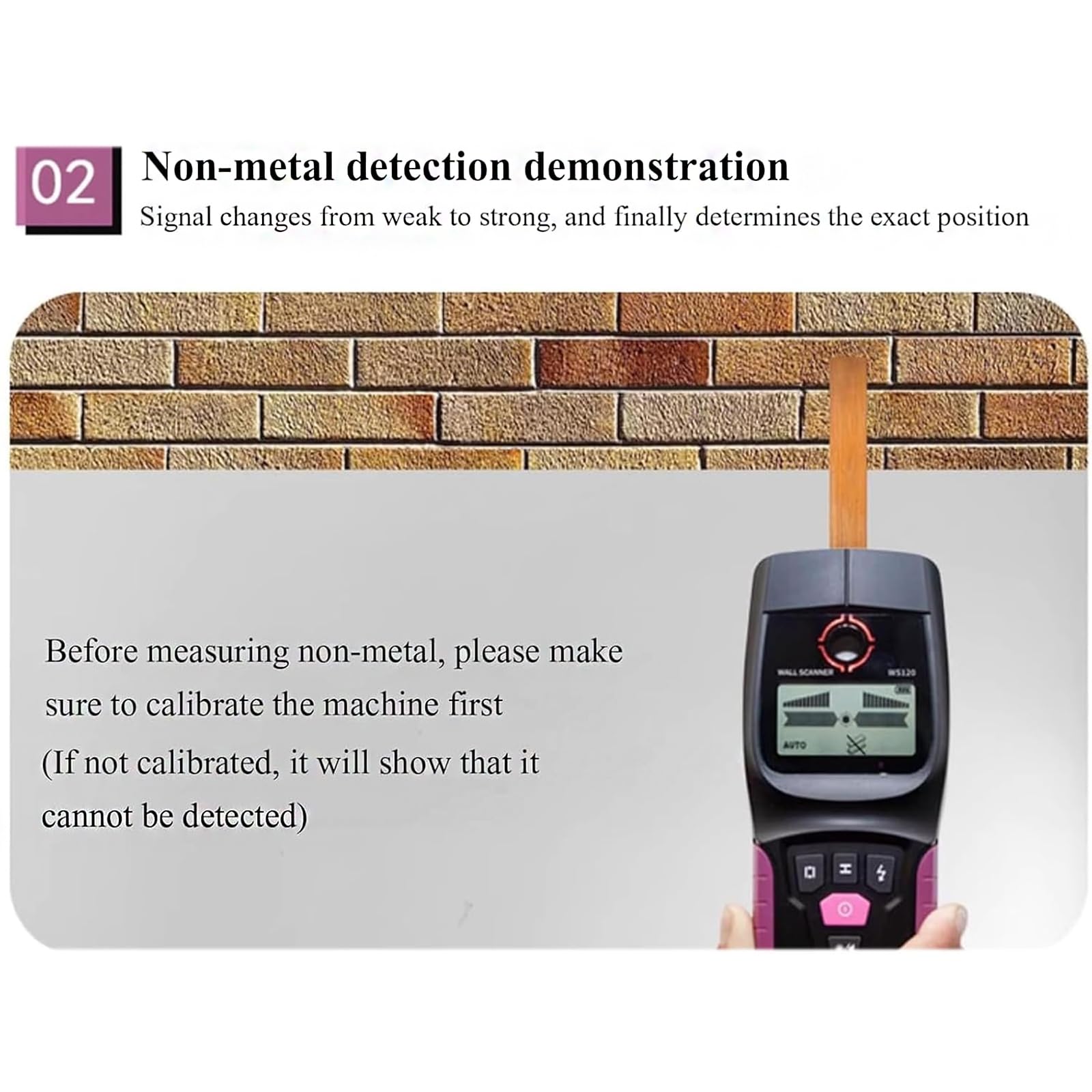 Escáner de Pared Multifuncional, Detector de Pared con localizador Central, 3 Modos de escaneo, detección de Profundidad de 110 mm, para Madera, Metal, Cables y circuitos en Paredes