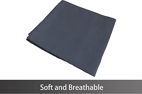 Miniatura 4 de iMaylex Funda de almohada suave 100% algodón egipcio con cremallera, acogedora y ligera, fácil cuidado, gris oscuro, cuerpo, 20 x 48 pulgadas