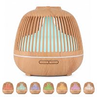 Vinato Diffusore Oli Essenziali 550ml, Ultrasuoni Diffusore Aromi con 7 Luci LED