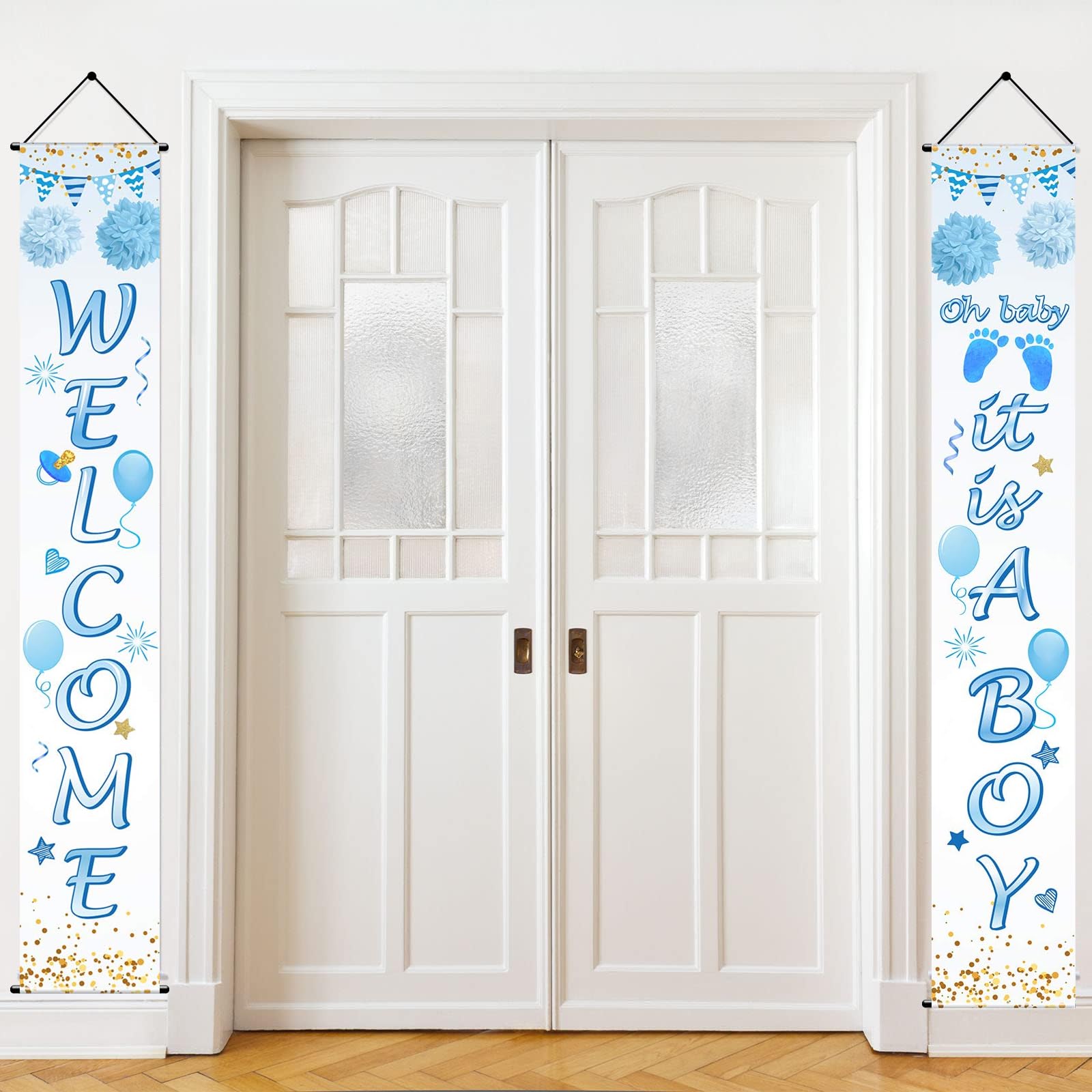 It’s a Boy Baby Shower Banner Set, Beige