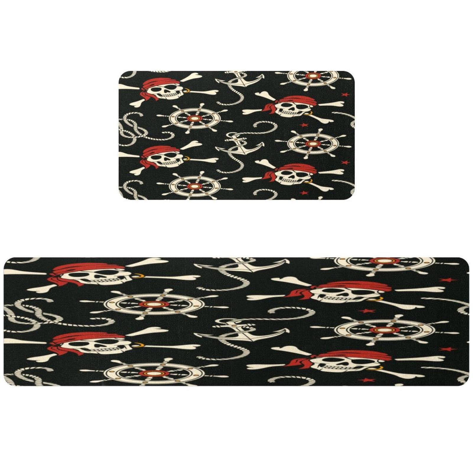Tapis de cuisine absorbants et lavables avec envers antidérapant lot de 2