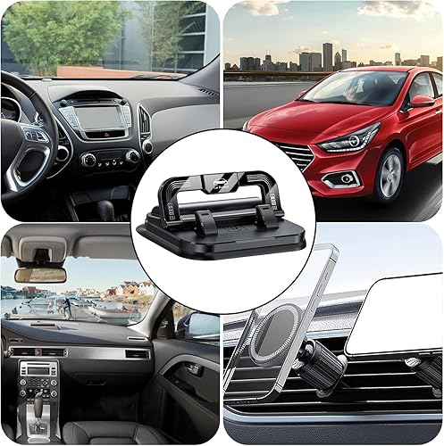 Miniatura 9 de Soporte para teléfono de automóvil, rotación de 360 grados, soporte de tablero de navegación para automóvil, ajustable, horizontal, vertical,