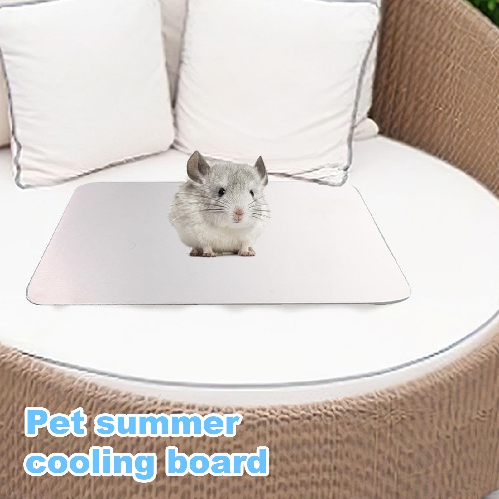 Aluminum Pet Cooling Pad, Rest Cooling Mat, Portable Cooling Mat, Aluminum Pet Cooling Pad, Cooling Mat with Washable & Easy to Clean Design for Rabbits Hamster Chinchilla